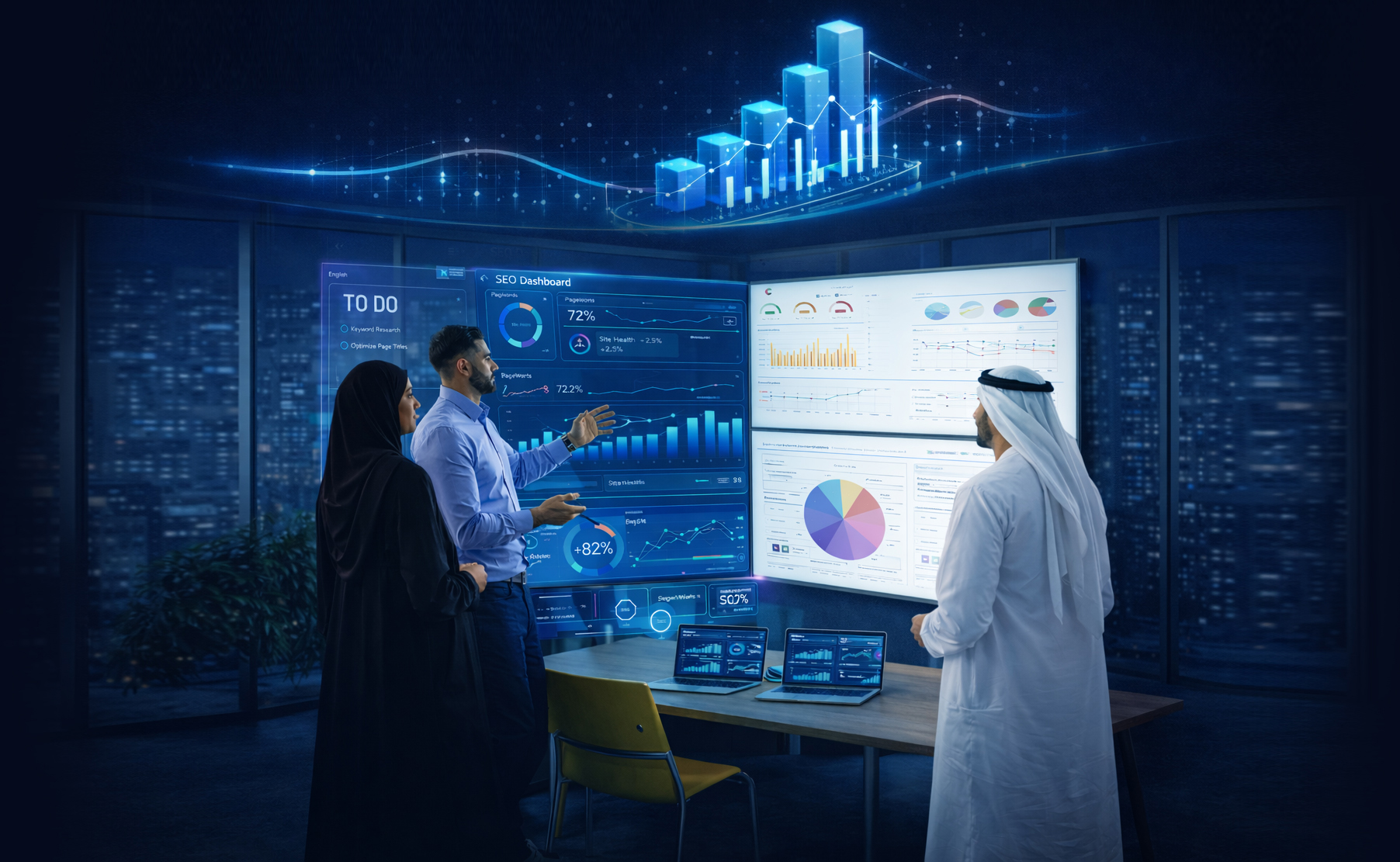 SEO dashboard and analytics visual